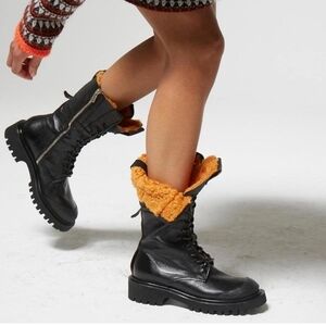 AS98 TREVY Fur Lined COMBAT/MOTO BOOT Rare